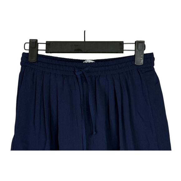 J Crew High Rise Dressy Pull On Tassel Drawstring Waist Tie Short XXS Navy Blue - Picture 3 of 15